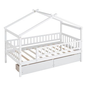House Bed With 2 Drawers