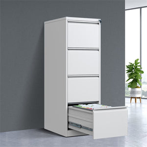Durable Metal 3 Drawer File Cabinet With Lock For Office Storage