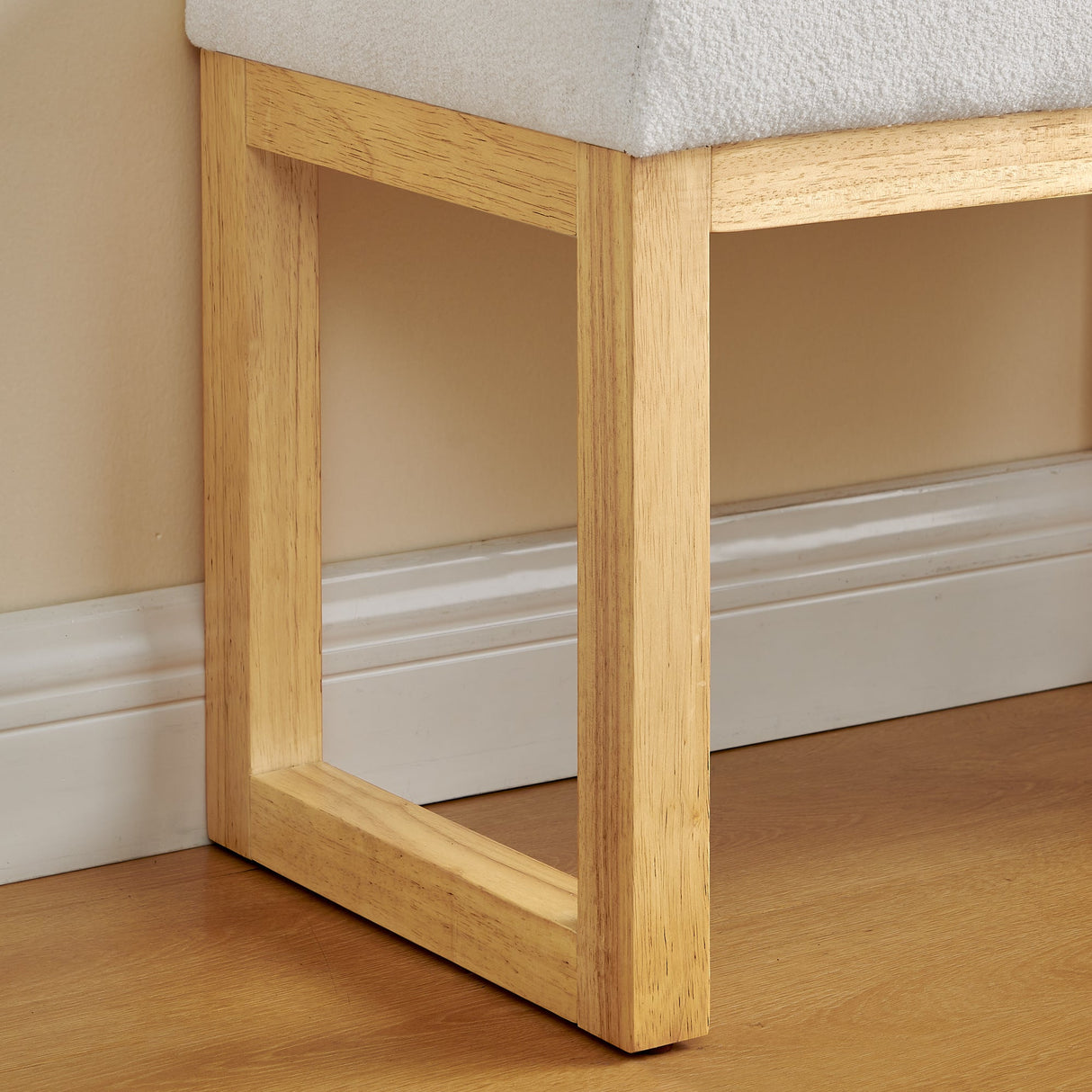 Shoe-Changing Bench with Cushioned Seat