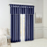 Twist tab lined window curtain panel navy 50x120"