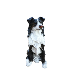 Outdoor Garden Border Collie Dog Statue Greeter