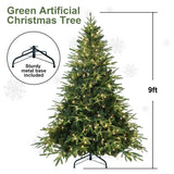 6.5ft Pre-Lit Artificial Christmas Tree with 450 Warm White Incandescent Lights