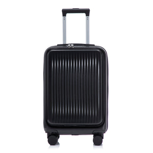 ABS Spinner Wheel Luggage Set with Cosmetic Case - Black