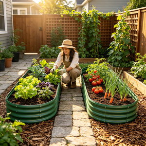 Galvanized Raised Garden Bed 8x4x1ft