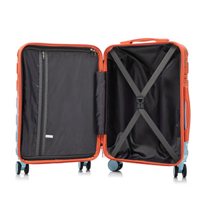 2 Pc PC Spinner Wheel Luggage Set with Lock - Gradient Blue Red
