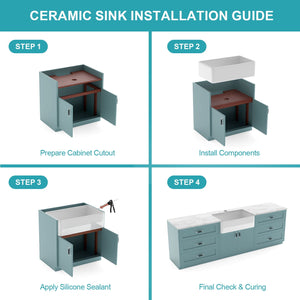 Single Bowl Kitchen Sink Workstation - White