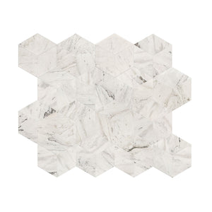 Hexagon Natural Marble Polished Tile For Wall And Floor (Set of 12)