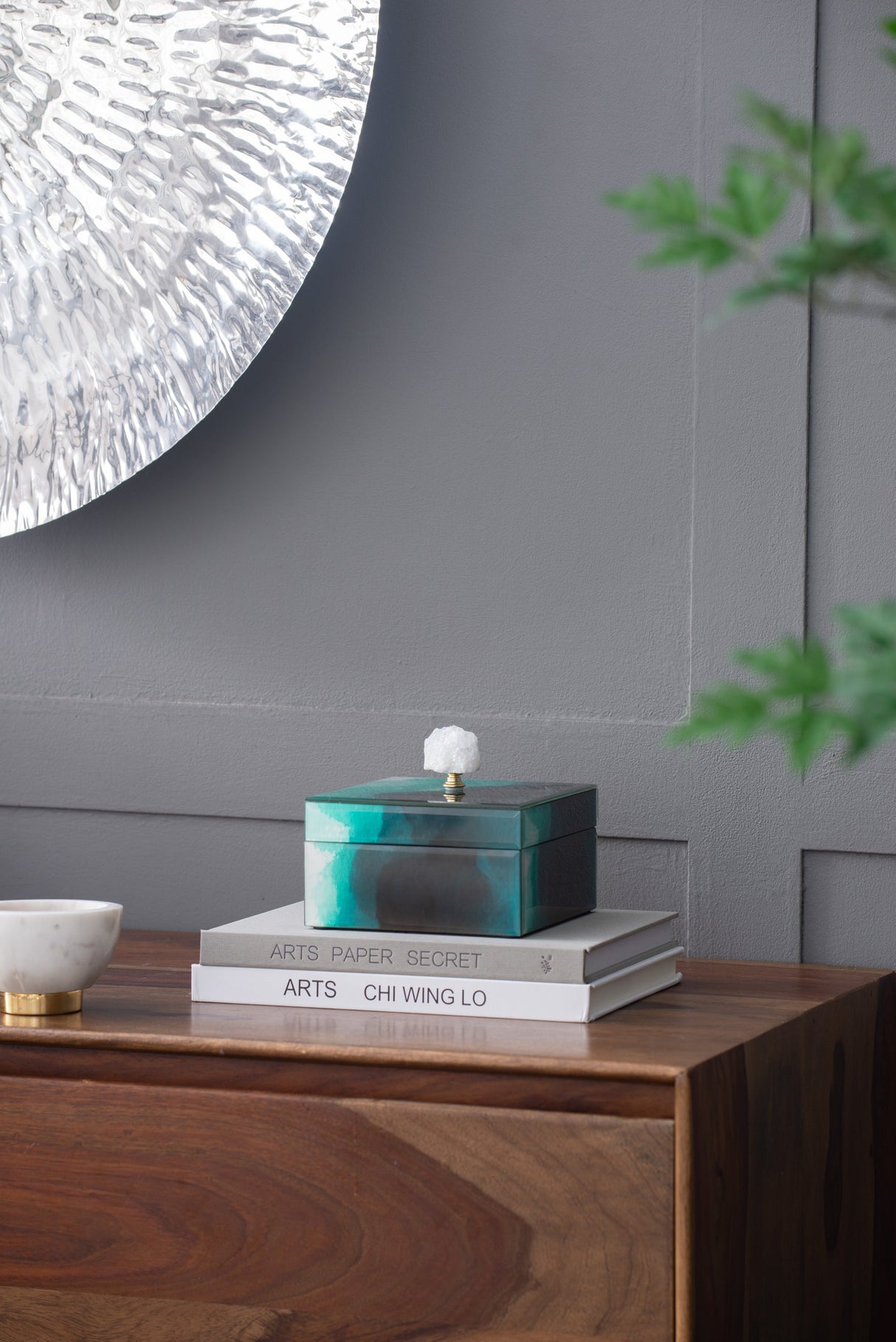 6' x 6' x 5' Bethany Aqua Jewelry Box, Stackable Decorative Storage Boxes With Lids