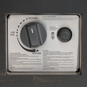 Modern Dark Grey 40" Outdoor Iron Propane Fire Pit