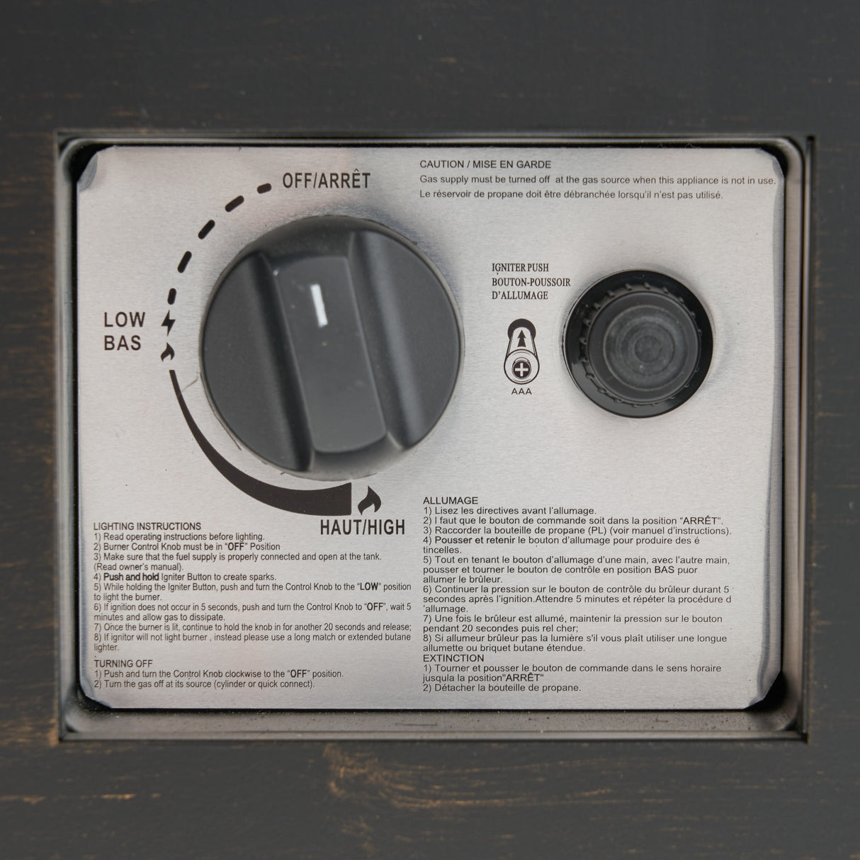 Modern Dark Grey 40' Outdoor Iron Propane Fire Pit