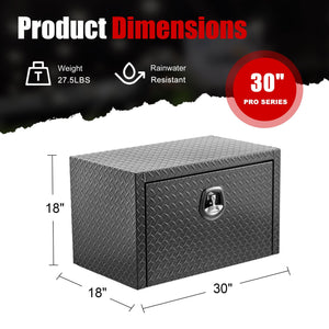 Pro Series Underbody Truck Tool Box with Waterproof Storage - Black