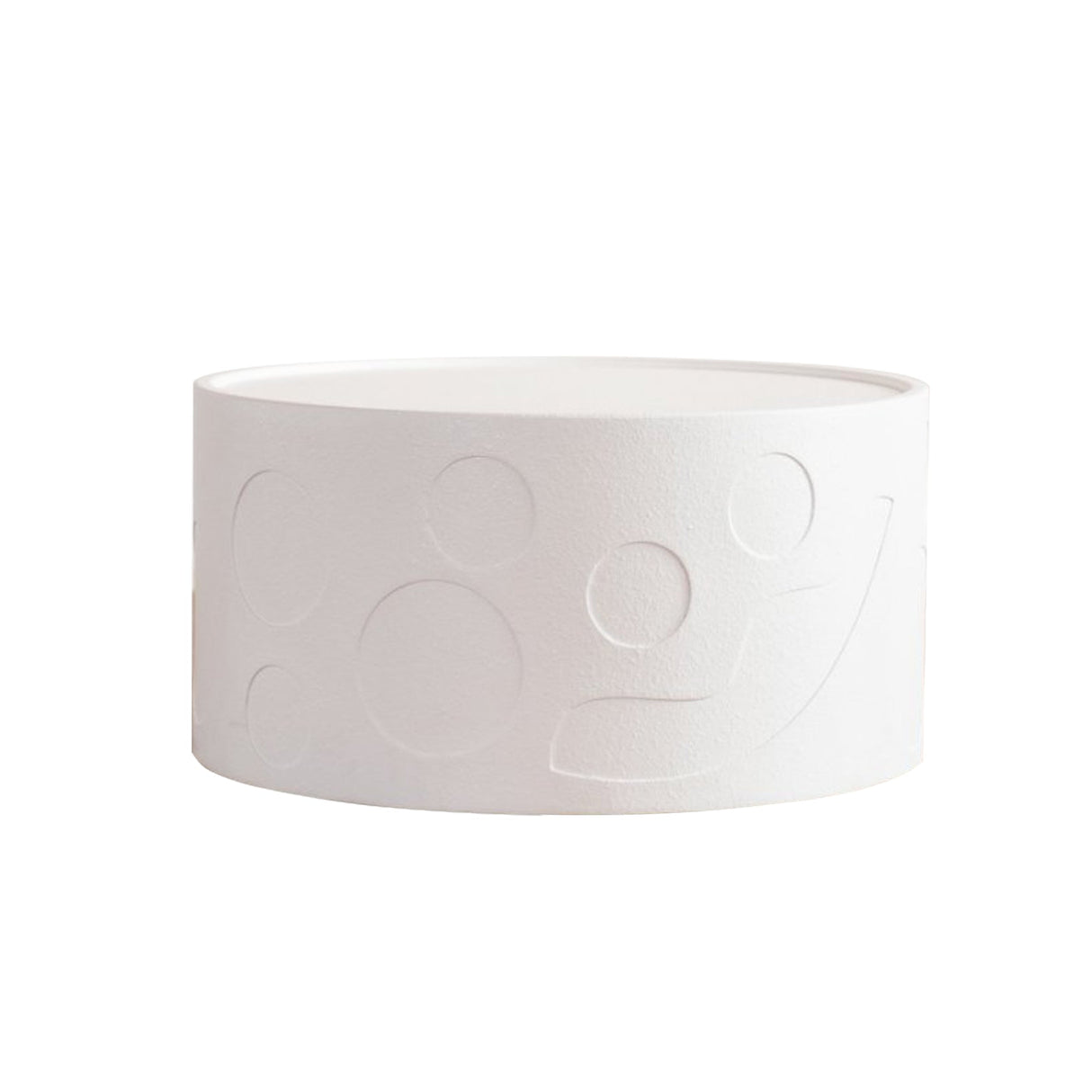Round Side Table with Handcrafted Relief Design