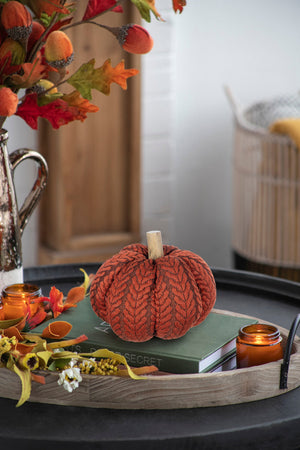 Set of 2 Fabric Pumpkins