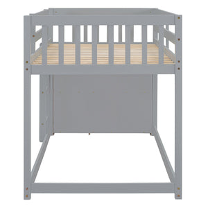 Bunk Bed With 4 Drawers And 3 Shelves