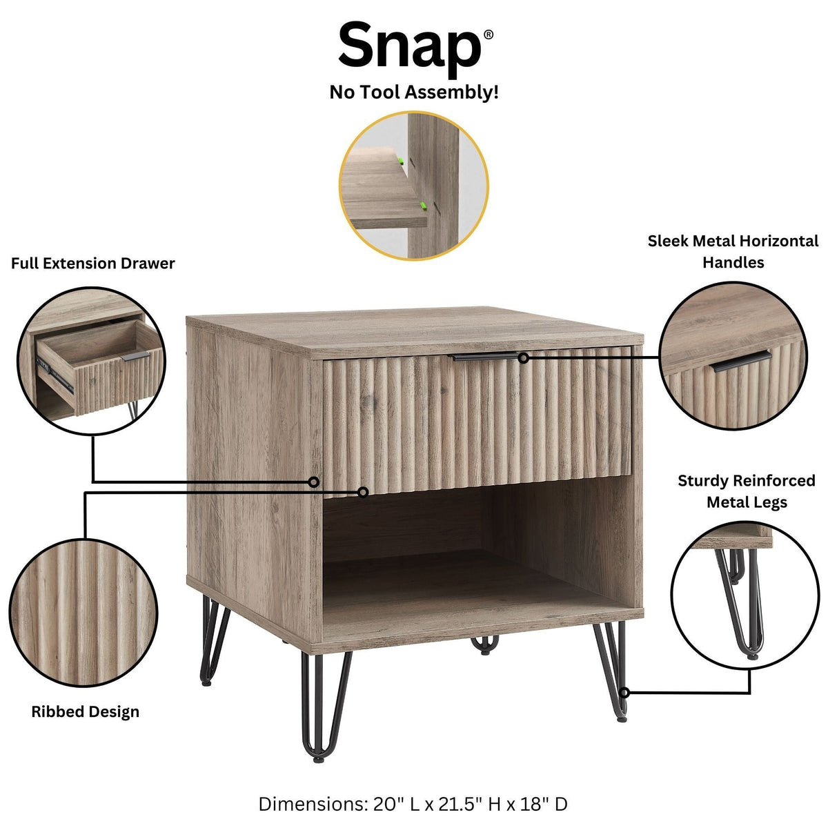 Dumbo - Modern Nightstand