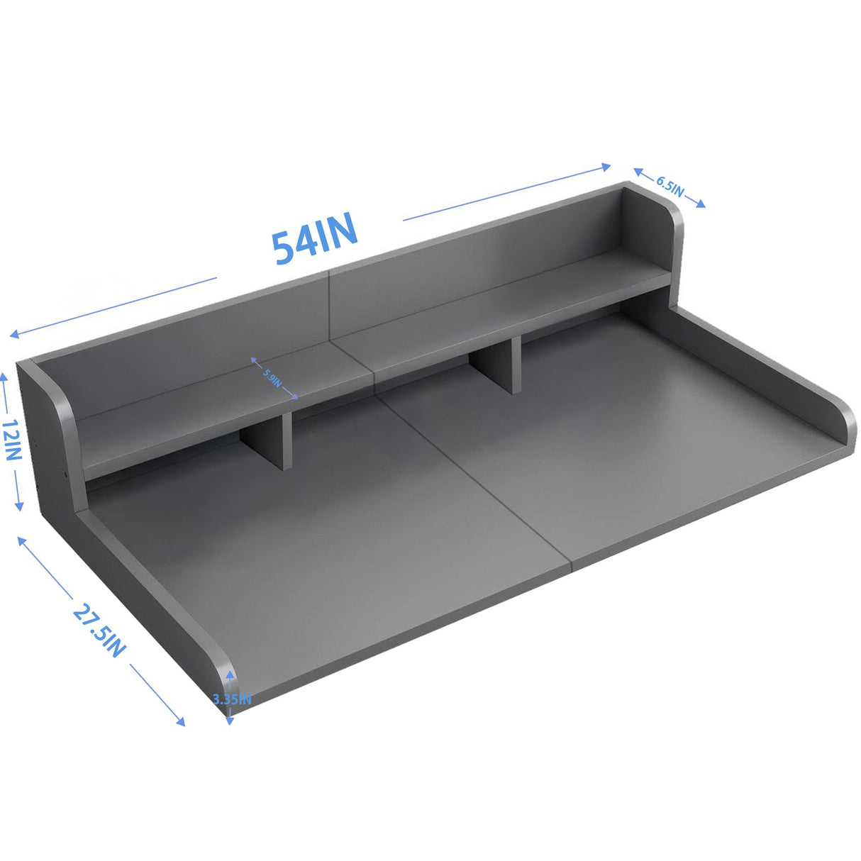Washer Dryer Countertop with Non-slip Pads, Gray