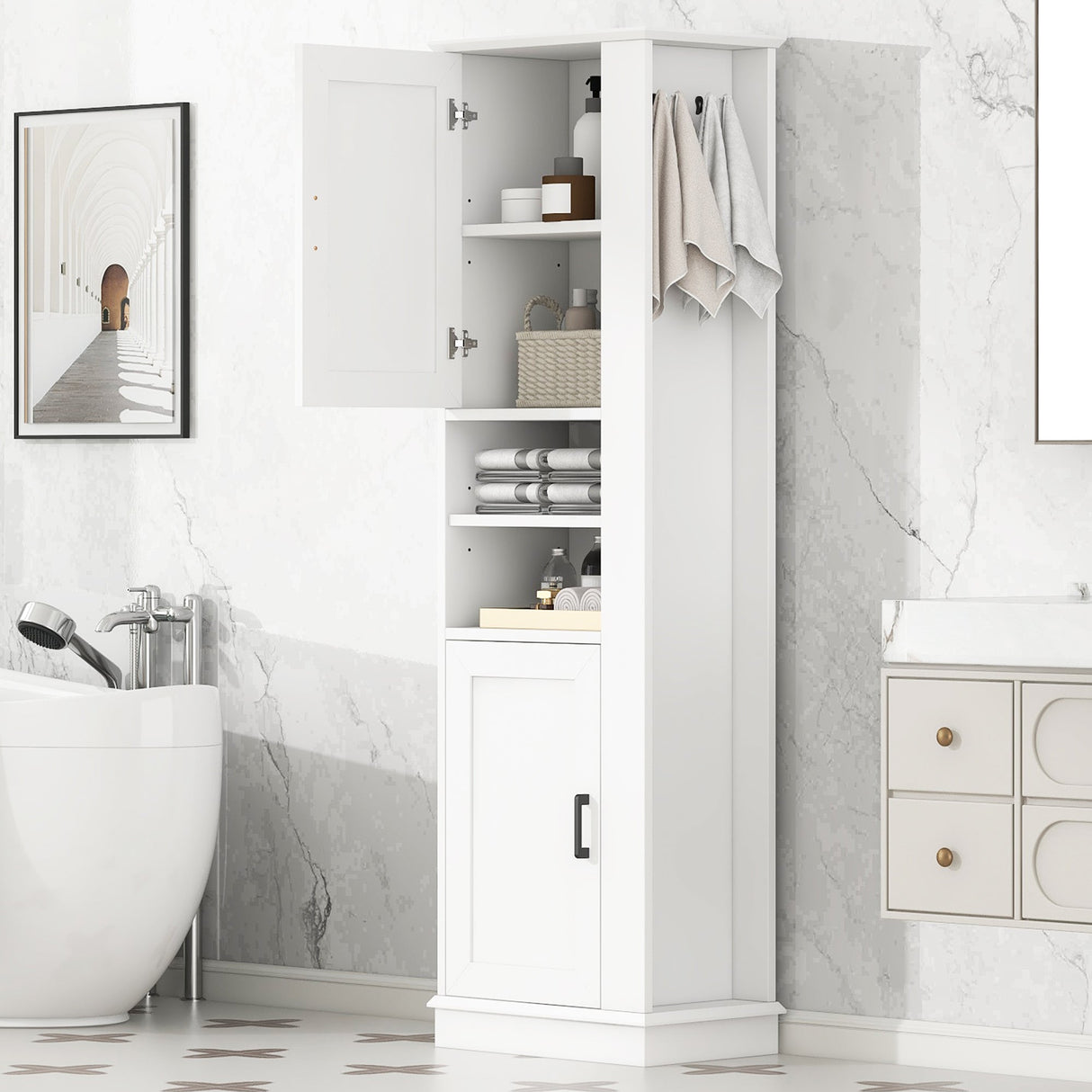 Tall Bathroom Storage Cabinet