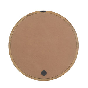 Circle Wall Mirror With Wooden Frame, Wall Mirror For Living Room