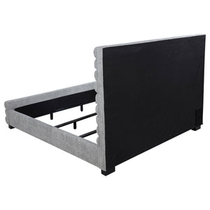 Fandango - Eastern Bed With Rolled Tufting - Gray