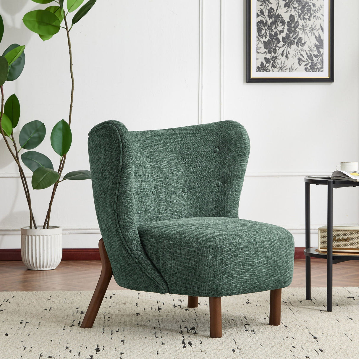 Bella Modern Upholstered Armless Accent Chair