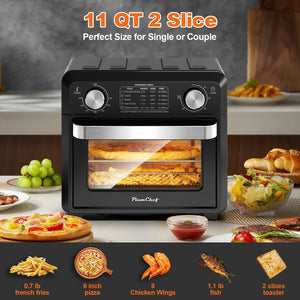 Compact Air Fryer Toaster Oven 11QT