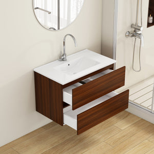 32-Inch Wall-Mounted Bathroom Vanity