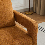 Stonewell Square Swivel Accent Chair with Open Back