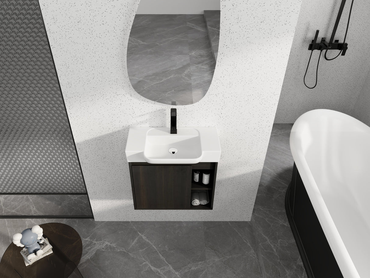 24" Wall-Mounted Bathroom Vanity