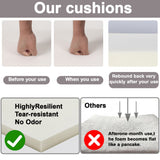 2-Piece Outdoor Chaise Lounge Cushion Set, Grey