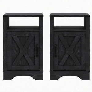Farmhouse Nightstand, Charging Station & Storage