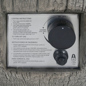 Patio MGO Propane Fire Pit, 30,000 BTU, Light Grey