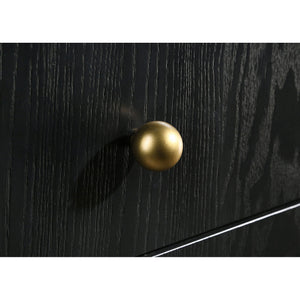 Anser - 5 Drawer Chest, Bedroom Storage Furniture - Black