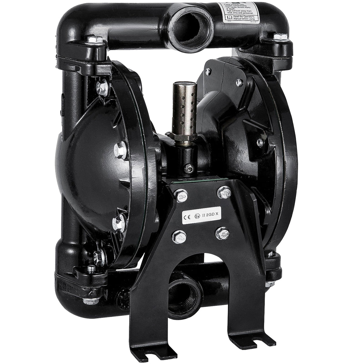 Air-Operated Double Diaphragm Pump 1 Inch Inlet Outlet Aluminum 35 GPM Max 120PSI