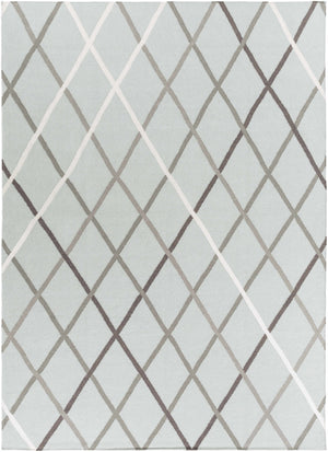 Darlaston Gray Trellis Wool Area Rug - Clearance