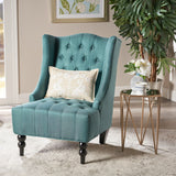 Dawned Upholstered Accent Chair with Button Tufting and Wing Back - Accent Chairs
