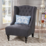 Dawned Upholstered Accent Chair with Button Tufting and Wing Back - Accent Chairs