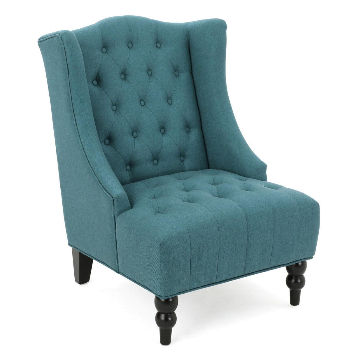 Dawned Upholstered Accent Chair with Button Tufting and Wing Back - Accent Chairs