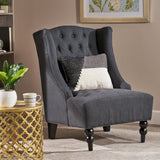 Dawned Upholstered Accent Chair with Button Tufting and Wing Back - Accent Chairs