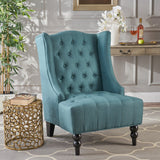 Dawned Upholstered Accent Chair with Button Tufting and Wing Back - Accent Chairs