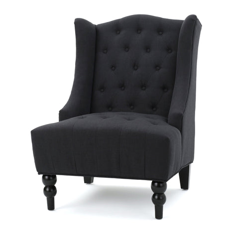 Dawned Upholstered Accent Chair with Button Tufting and Wing Back - Accent Chairs