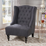 Dawned Upholstered Accent Chair with Button Tufting and Wing Back - Accent Chairs
