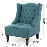 Dawned Upholstered Accent Chair with Button Tufting and Wing Back - Accent Chairs