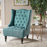 Dawned Upholstered Accent Chair with Button Tufting and Wing Back - Accent Chairs