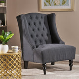 Dawned Upholstered Accent Chair with Button Tufting and Wing Back - Accent Chairs