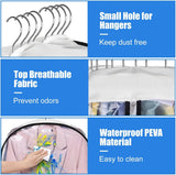 6 Pack Clear Garment Bags with Zipper Waterproof PEVA Suit Covers