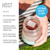 Wine FREEZE™ XL Lids – Set of 2 Sliding Tab Travel Cup Lids