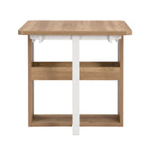 TOPMAX Modern Compact 63-inch 5-Piece Extendable Dining Table Set