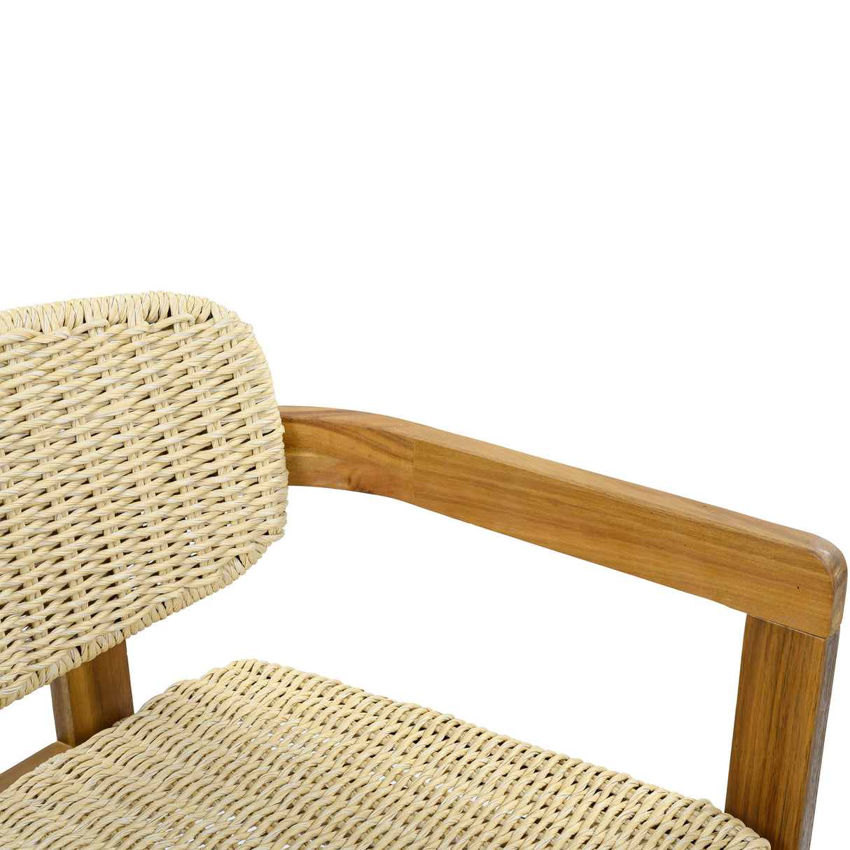 Outdoor Woven Rattan Chair Set - Two Accent Chairs