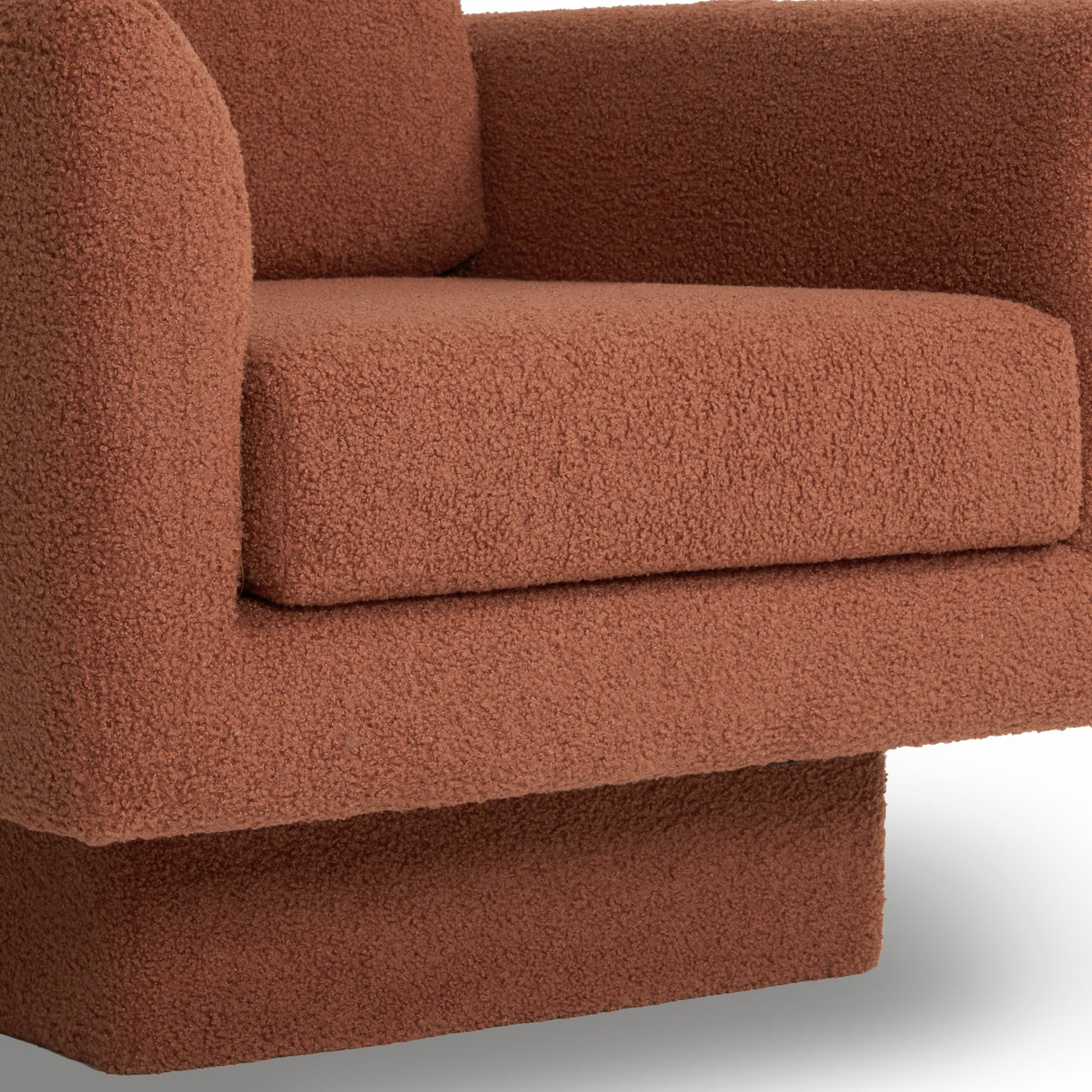 Hartswell Teddy Sherpa Modern Swivel Accent Chair