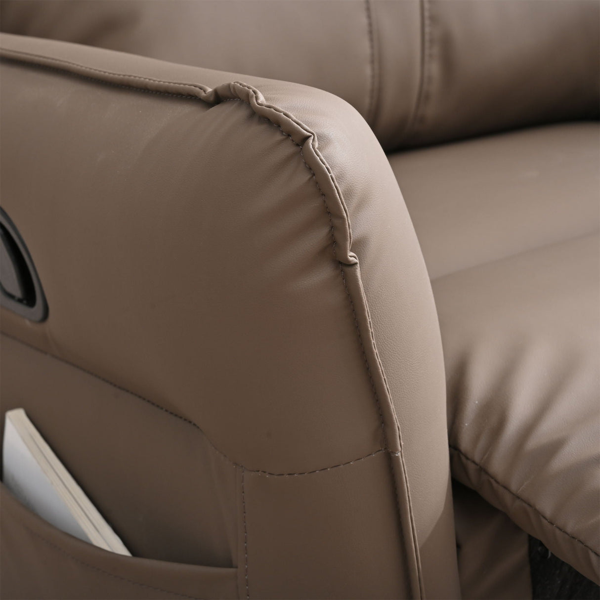 360° Modern Small Rocking Swivel Recliner Chair With Side Pocket